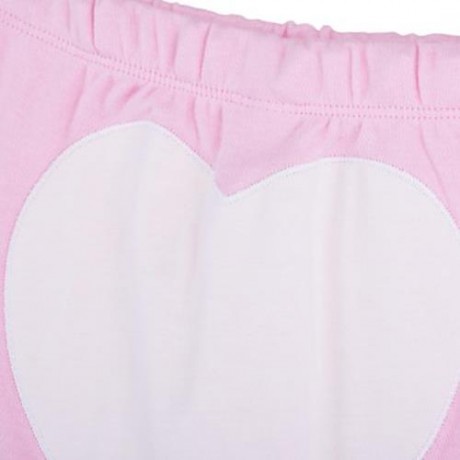CUTE HEART SHAPE APPLIQUE CHILDREN HAREN PANTS (PINK)
