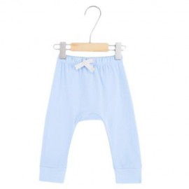 CUTE HEART SHAPE APPLIQUE CHILDREN HAREN PANTS (BLUE)