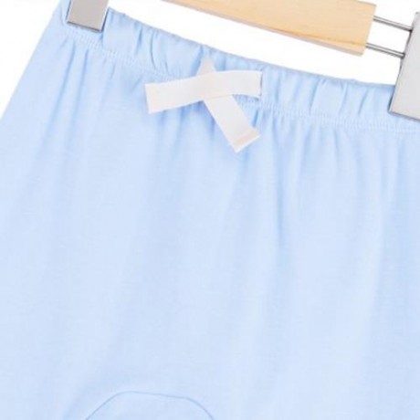 CUTE HEART SHAPE APPLIQUE CHILDREN HAREN PANTS (BLUE)