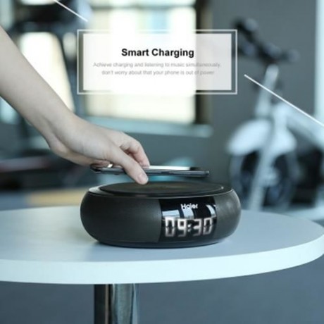 HAIER BLUETOOTH 4.0 SPEAKER QI WIRELESS CHARGING PAD (BLACK)