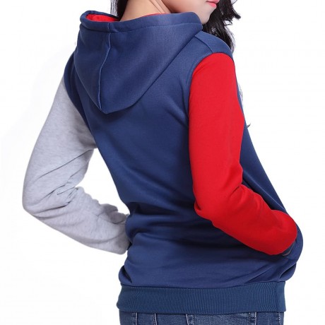 CASUAL POCKETS DESIGN LONG SLEEVE HOODED WOMEN'S SWEATSHIRT