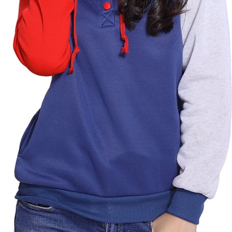 CASUAL POCKETS DESIGN LONG SLEEVE HOODED WOMEN'S SWEATSHIRT