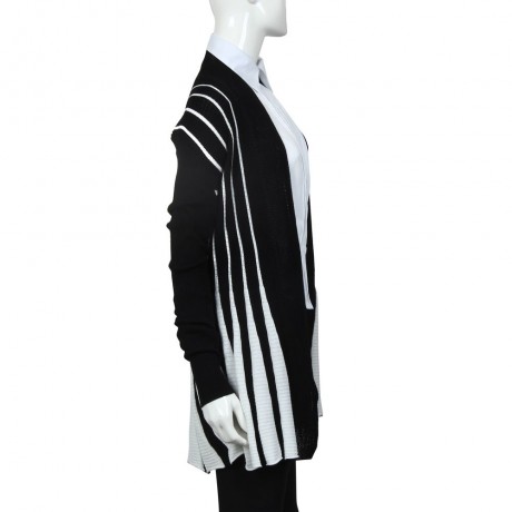 STYLISH LONG SLEEVE COLOR BLOCK CARDIGAN FOR WOMEN