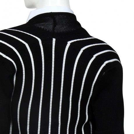 STYLISH LONG SLEEVE COLOR BLOCK CARDIGAN FOR WOMEN