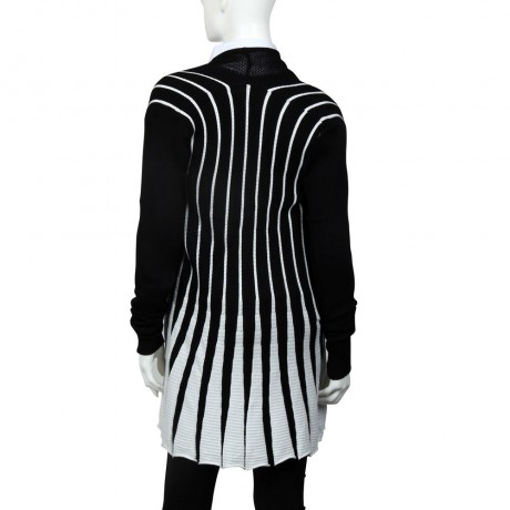 STYLISH LONG SLEEVE COLOR BLOCK CARDIGAN FOR WOMEN
