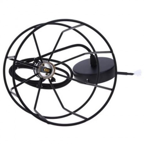 PENDANT CAGE HANGING WIRE LAMP GUARD (BLACK)