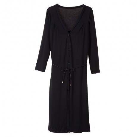 STYLISH CHIFFON SPLICING LONG EDITION LONG SLEEVE WOMEN'S CARDIGAN