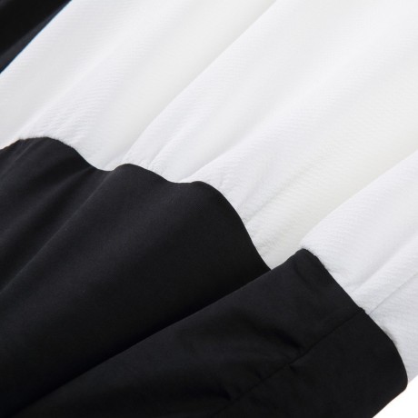 CASUAL SCOOP NECK LONG BATWING SLEEVE SPLICED COLOR BLOCK SLIMMING WOMEN'S T-SHIRT