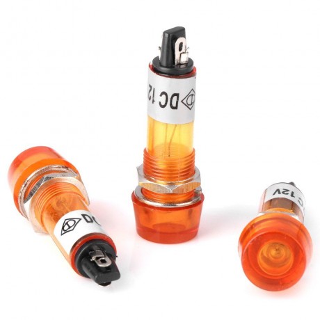 XD10 - 1 DIY HIGH PERFORMANCE 10MM DC 12V FLAT HEAD SIGNAL INDICATOR LIGHT - 10PCS