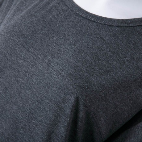 CASUAL SCOOP NECK LONG BATWING SLEEVE SOLID COLOR LOOSE-FITTING WOMEN'S T-SHIRT