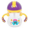 RIKANG 400ML CARTOON PRINT DRINKING STRAW BOTTLE SIPPY CUP WITH HANDLES FOR BABIES (YELLOW