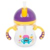 RIKANG 400ML CARTOON PRINT DRINKING STRAW BOTTLE SIPPY CUP WITH HANDLES FOR BABIES (YELLOW