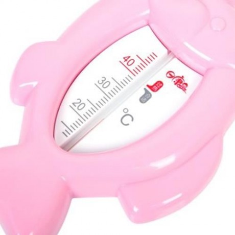 RIKANG CUTE FISH SHAPE BABY BATHE WATER THERMOMETER DUAL-USE FOR ROOM (PINK)