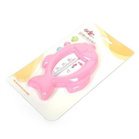 RIKANG CUTE FISH SHAPE BABY BATHE WATER THERMOMETER DUAL-USE FOR ROOM (PINK)
