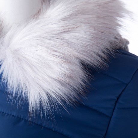STYLISH HOODED KNITTED SPLICING LONG SLEEVE WOMEN'S DOWN COAT