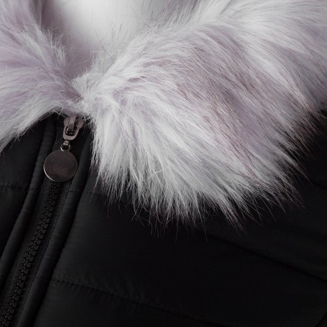 STYLISH HOODED KNITTED SPLICING LONG SLEEVE WOMEN'S DOWN COAT