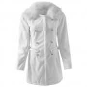 SLIM FIT LONG SLEEVE DOUBLE-BREASTED WOMEN'S COAT