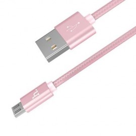 HOCO X2 NYLON KNITTED CHARGING CABLE MICRO USB OUTPUT (ROSE GOLD)