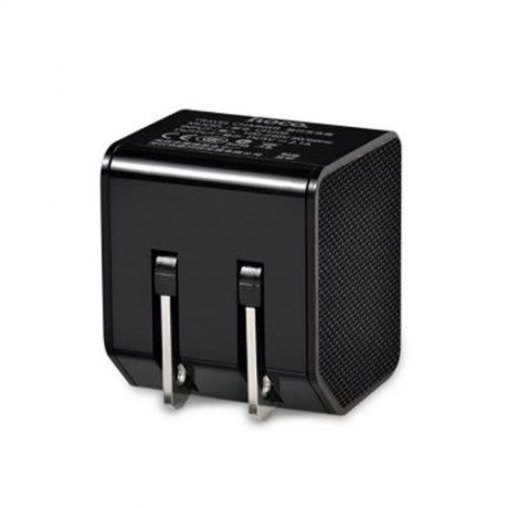 HOCO UH206 CHARGING CONVERTER DUAL USB OUTPUT FOLDING US PLUG POWER ADAPTER (BLACK)