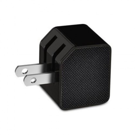 HOCO UH206 CHARGING CONVERTER DUAL USB OUTPUT FOLDING US PLUG POWER ADAPTER (BLACK)
