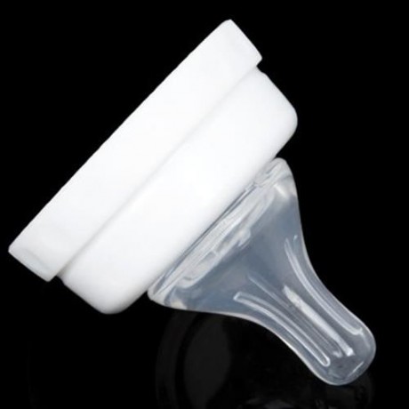 RIKANG 80ML SILICON NIPPLE FEEDING BOTTLE FOR  INFANT NEWBORN BABIES (WHITE)