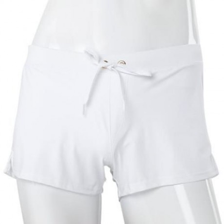 MALE SWIMWEAR BOYSHORTS TRUNKS BRIEFS UNDERPANTS BOXER BEACH PANTS (WHITE)