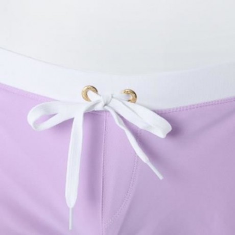 MALE SWIMWEAR BOYSHORTS TRUNKS BRIEFS UNDERPANTS BOXER BEACH PANTS (PURPLE)