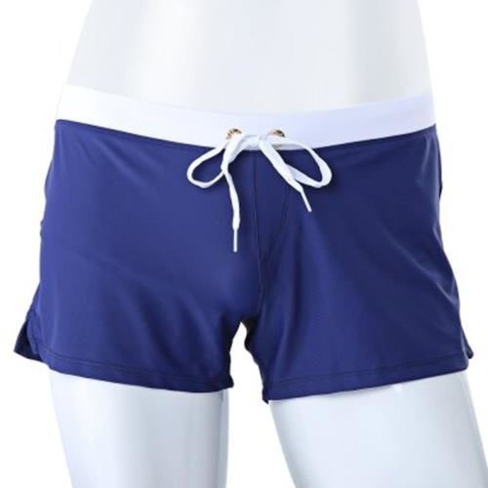 MALE SWIMWEAR BOYSHORTS TRUNKS BRIEFS UNDERPANTS BOXER BEACH PANTS (CADETBLUE)