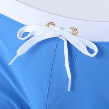 MALE SWIMWEAR BOYSHORTS TRUNKS BRIEFS UNDERPANTS BOXER BEACH PANTS (BLUE)