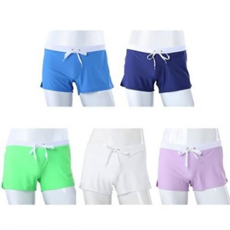 MALE SWIMWEAR BOYSHORTS TRUNKS BRIEFS UNDERPANTS BOXER BEACH PANTS (BLUE)