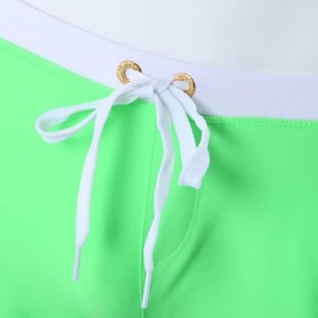 MALE SWIMWEAR BOYSHORTS TRUNKS BRIEFS UNDERPANTS BOXER BEACH PANTS (GREEN)
