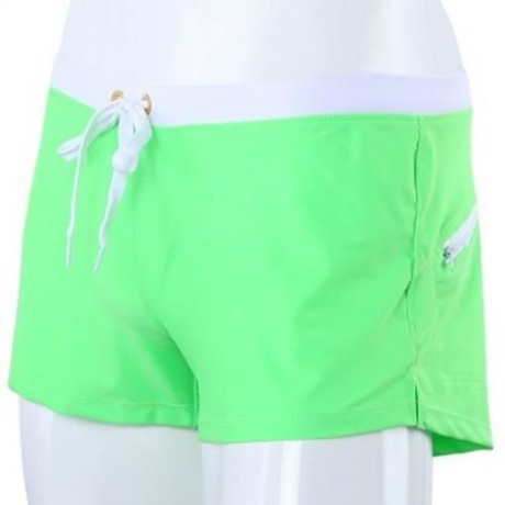 MALE SWIMWEAR BOYSHORTS TRUNKS BRIEFS UNDERPANTS BOXER BEACH PANTS (GREEN)