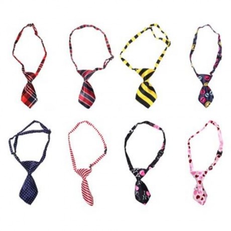 PRINTED PET TIE DOG CAT NECKTIE DOGGIE TEDDY CHIHUAHUA PAPILLON ORNAMENT (COLORMIX)