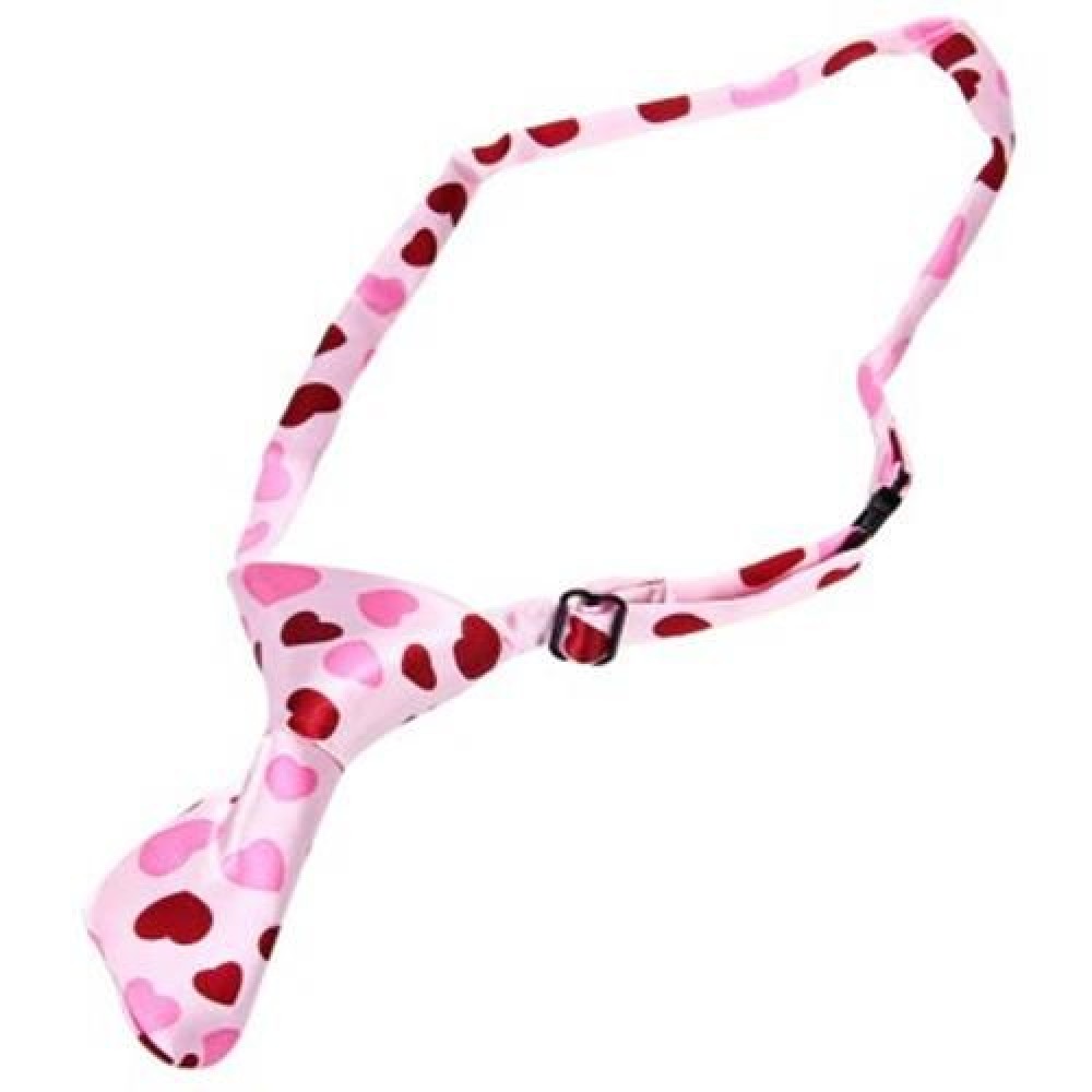 PRINTED PET TIE DOG CAT NECKTIE DOGGIE TEDDY CHIHUAHUA PAPILLON ORNAMENT (PINK)