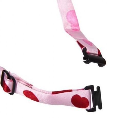 PRINTED PET TIE DOG CAT NECKTIE DOGGIE TEDDY CHIHUAHUA PAPILLON ORNAMENT (PINK)