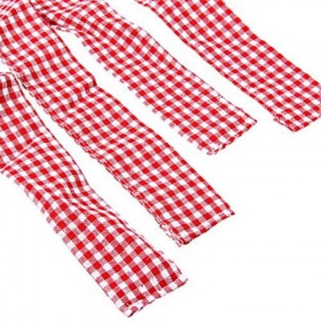 WOMEN KITCHEN BIB APRON CUTE COOKING FLIRTY VINTAGE DRESS WITH BOWKNOT POCKET (RED)
