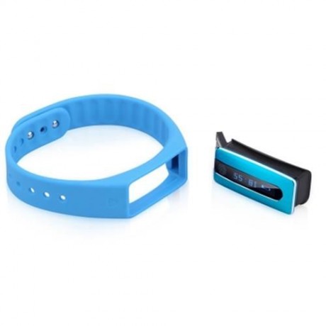 HB02 SMART BLUETOOTH WRISTBAND HEART RATE TRACK WATCH WITH USB PLUG (BLUE)