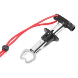 BL - 027 UTILITY STAINLESS STEEL FISH GRIPPER FOR OUTDOOR FISHING (RED)