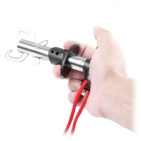 BL - 027 UTILITY STAINLESS STEEL FISH GRIPPER FOR OUTDOOR FISHING (RED)
