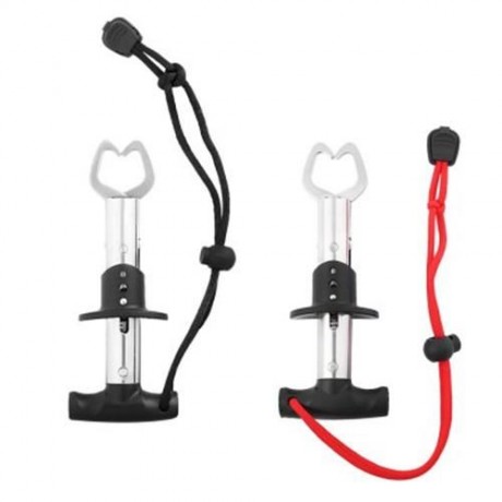 BL - 027 UTILITY STAINLESS STEEL FISH GRIPPER FOR OUTDOOR FISHING (RED)
