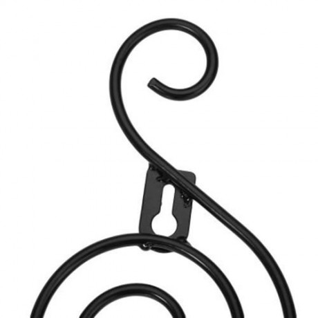 VERTICAL SWIRLING IRON CANDLE HOLDER SCONCE HANGING WALL DECORATIVE ART CANDLESTICK (BLACK