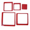 5PCS SQUARE MOUNTED PHOTO FRAME WOODEN WALL HANGING COMBINATION HOME FURNISHING DECORATION