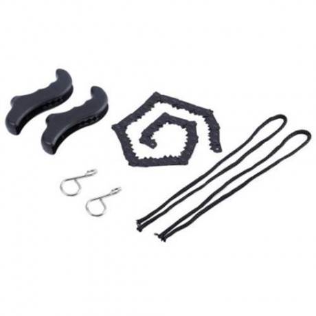 MULTIFUNCTIONAL PORTABLE OUTDOOR HIKING CAMPING POCKET HAND CHAIN SAW TRAVEL KITS (BLACK)