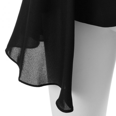 STYLISH V-NECK 3/4 SLEEVE CHIFFON SPLICED ZIPPERED WOMEN'S JACKET