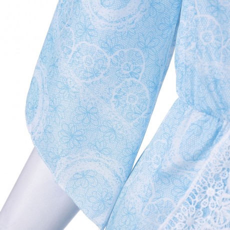 STYLISH PLUNGING NECK PRINTED LACE EMBELLISHED WOMEN'S ROMPER