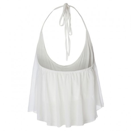 SEXY SPAGHETTI STRAP CHIFFON CROP TOP FOR WOMEN