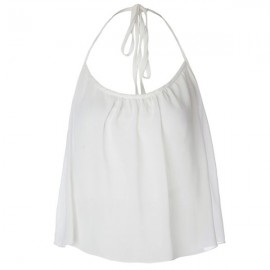 SEXY SPAGHETTI STRAP CHIFFON CROP TOP FOR WOMEN