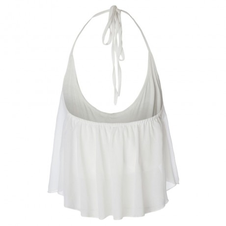 SEXY SPAGHETTI STRAP CHIFFON CROP TOP FOR WOMEN