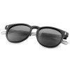 CASUAL UNISEX NAIL DESIGN COLOR COATED ROUND FRAME HOLLOW SUNGLASSES (BLACK GREY)