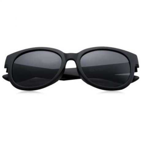 VINTAGE UNISEX THICK ROUND FRAME CLEAR LENS GRADIENT SUNGLASSES (BLACK FRAME   GREY LENS)